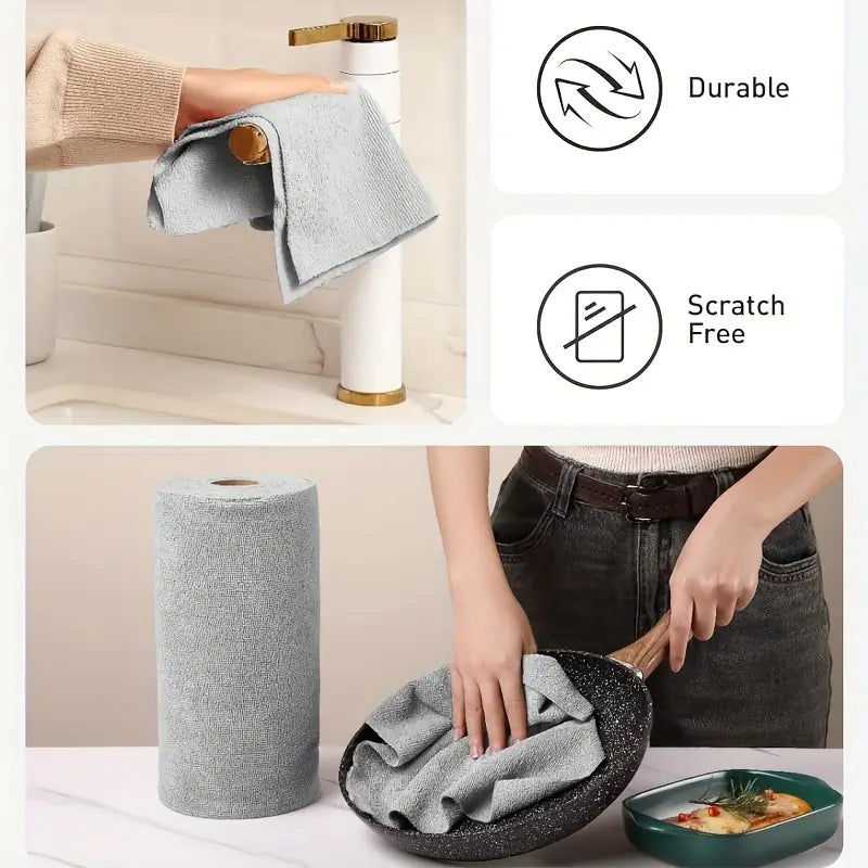Reusable Microfiber Kitchen Towel Roll (20 pieces)