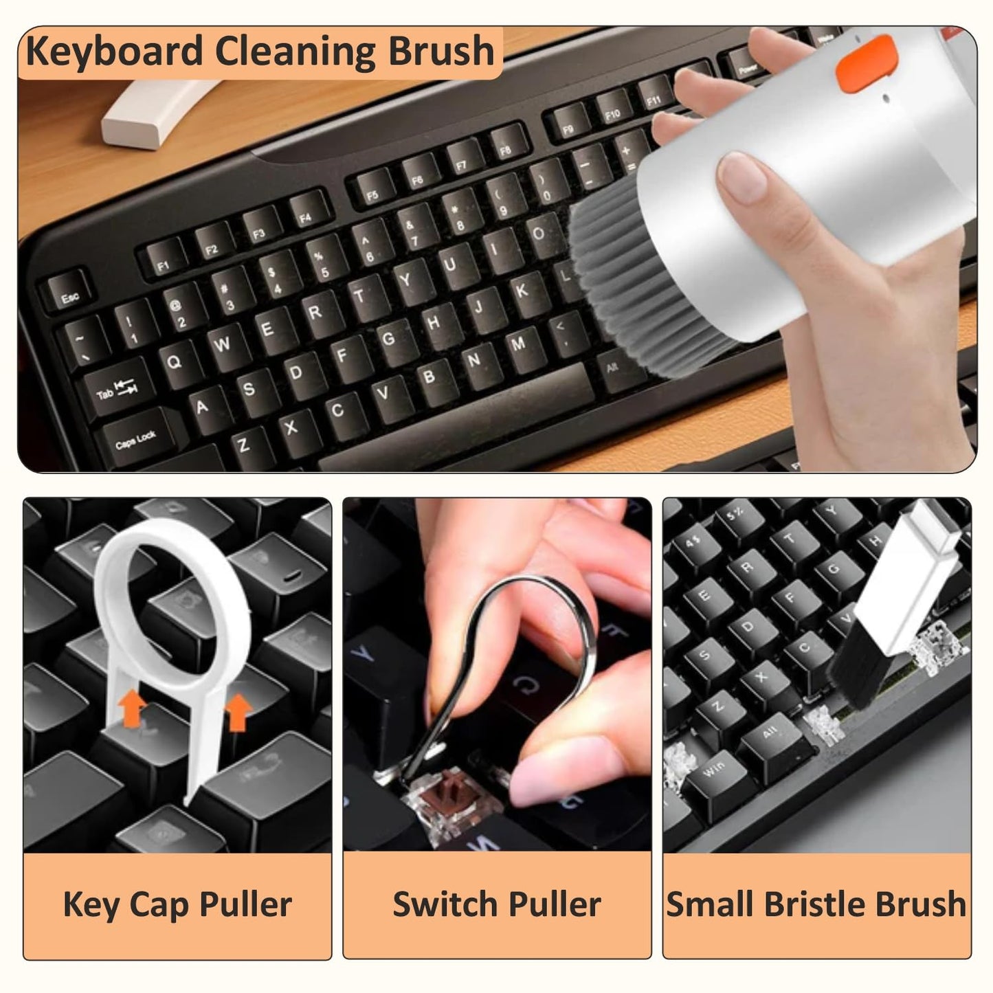20 in 1 Smart Gadget Cleaning Kit – All-in-One Screen & Keyboard Cleaner with Cleaning Pen, Spray, Microfiber Cloth, Dust Blower, Key Puller & Brushes for Smartphones, Tablets, Laptops & PC's